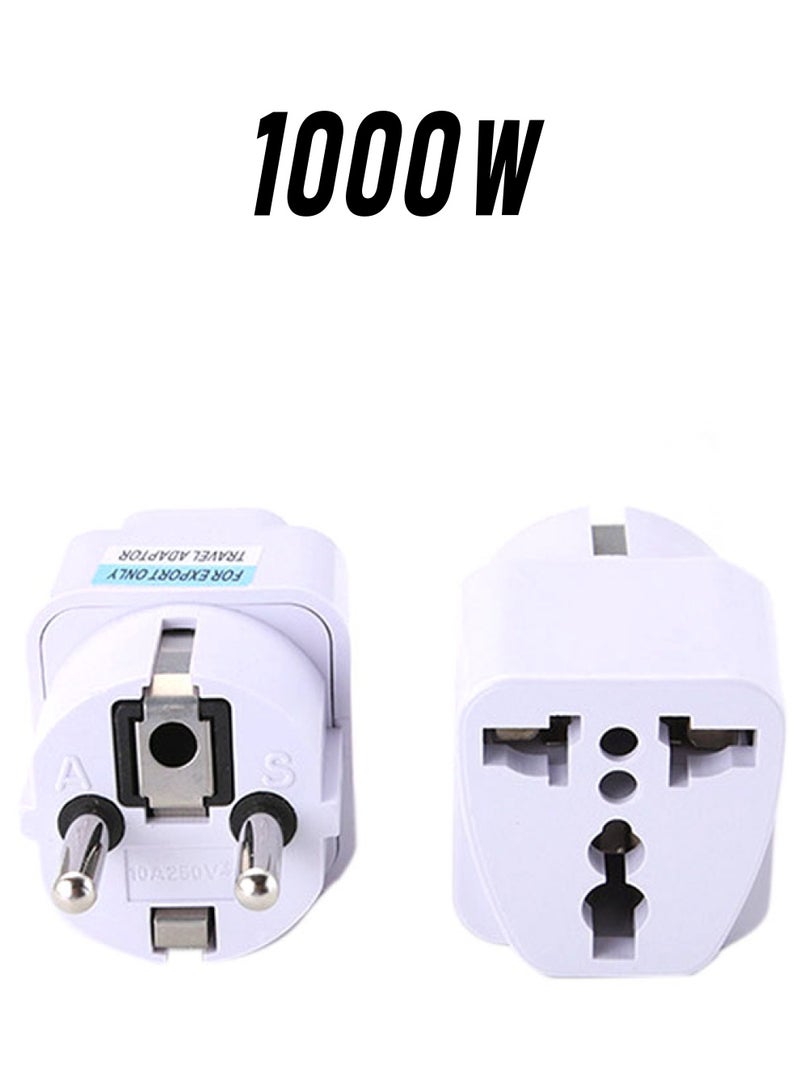 Voberry - UK/US/AU To EU/AC Travel Adapter White - Image 1