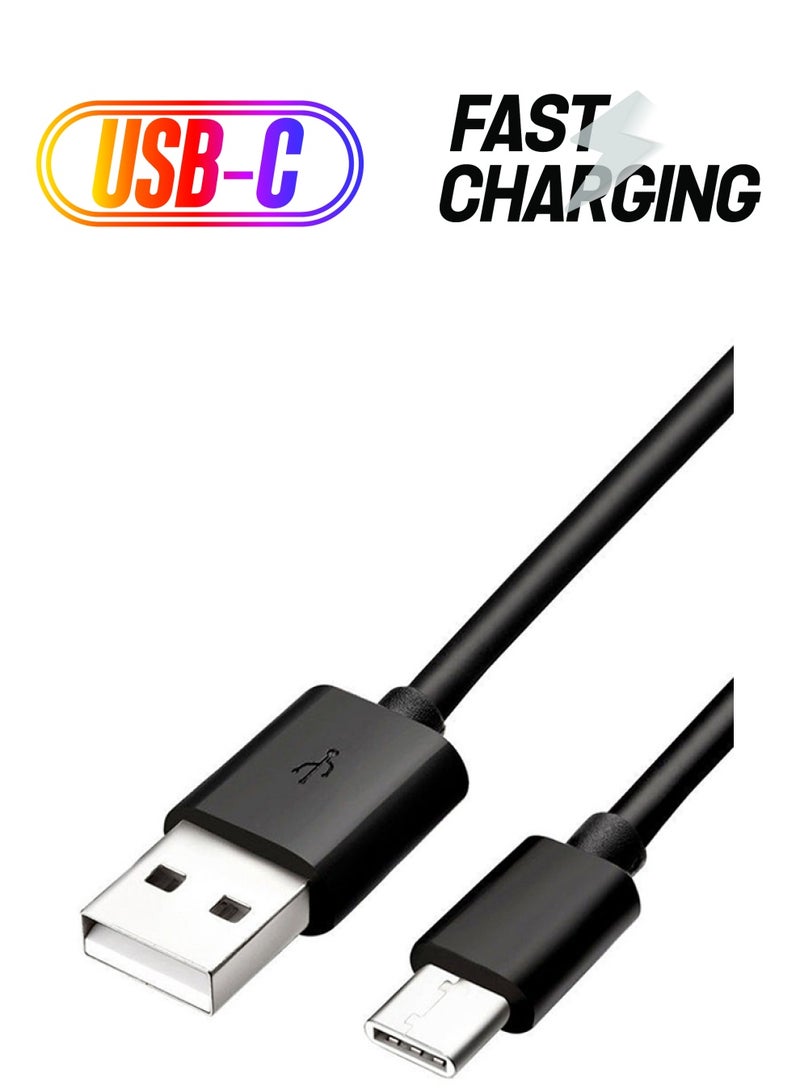 Voberry - Type-C Data Sync Charging Cable For Samsung Galaxy Note8 Black - Image 1