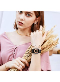 MARGOUN Stainless Steel Band Compatible With Apple Watch Band 49mm 45mm 44mm For iWatch Ultra 2/1 Series 9 8 SE 7 6 5 4 3 2 1 Luxury Durable Watch Band Black  - Image 3