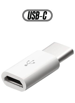 USB Type-C Male To Micro USB Connector Adapter White - pnsku/N16049371A/45/_/1738233003/c23fe9bb-6aaf-4d45-b581-6f67792a02e0
