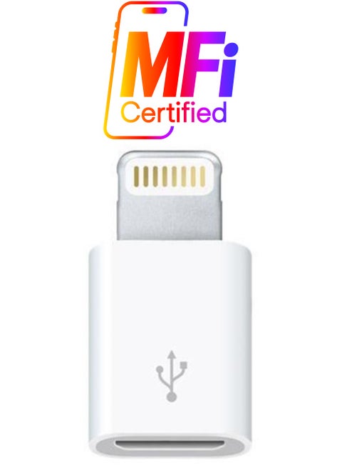 Lightning To Micro USB Adapter White
