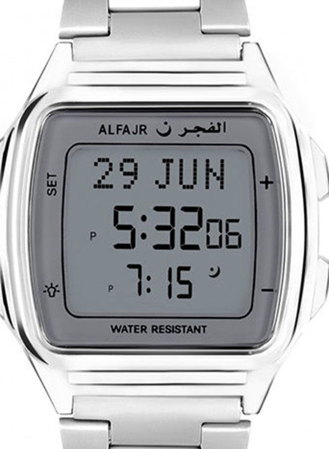 الفجر ساعة رقمية بسوار من الإستانلس إستيل ومقاومة للماء طراز WP-04 للرجال - Image 2