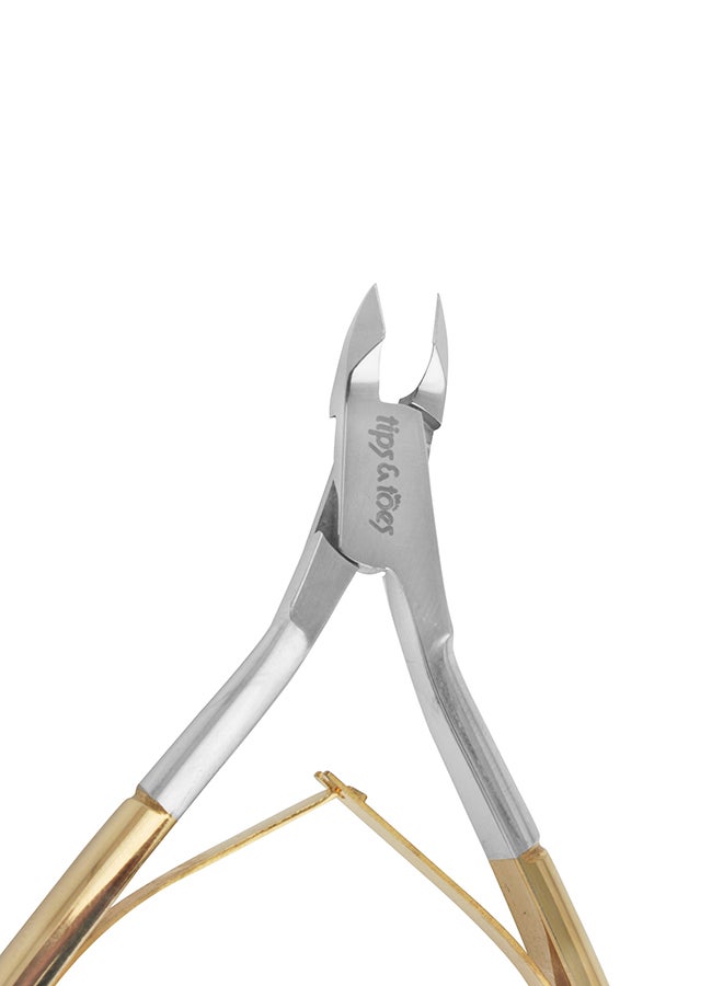 تيبس آند توز كماشة من الستانلس ستيل لإزالة الجلد الميت حول الأظافر ذهبي/فضي - Image 2