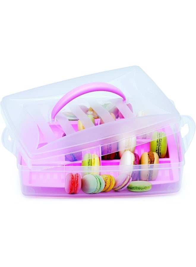 Snips Plastic Food Container Clear/Pink - Image 4