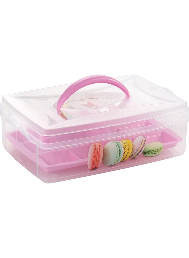 Snips Plastic Food Container Clear/Pink - Image 2