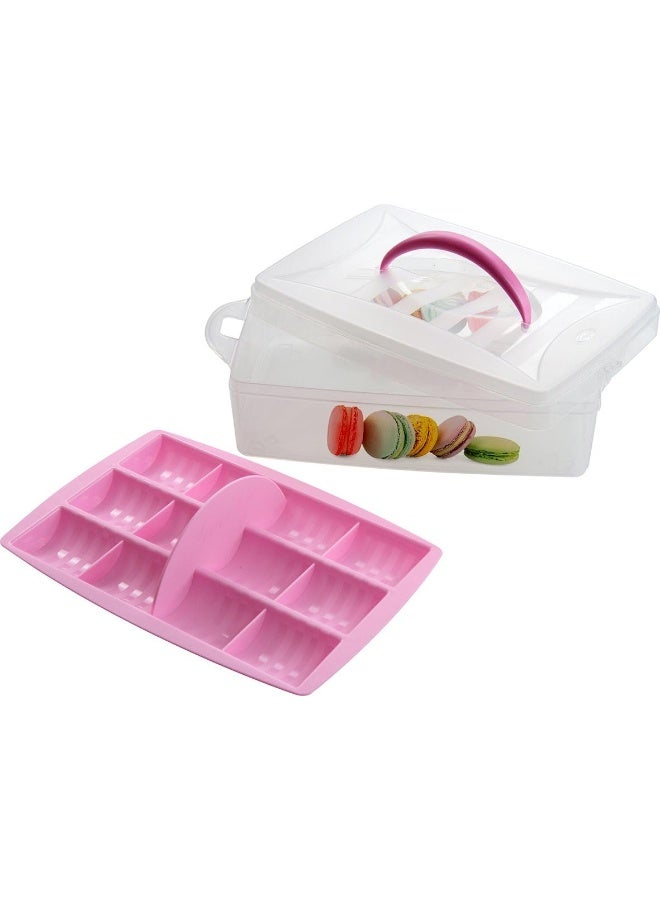 Snips Plastic Food Container Clear/Pink - Image 3