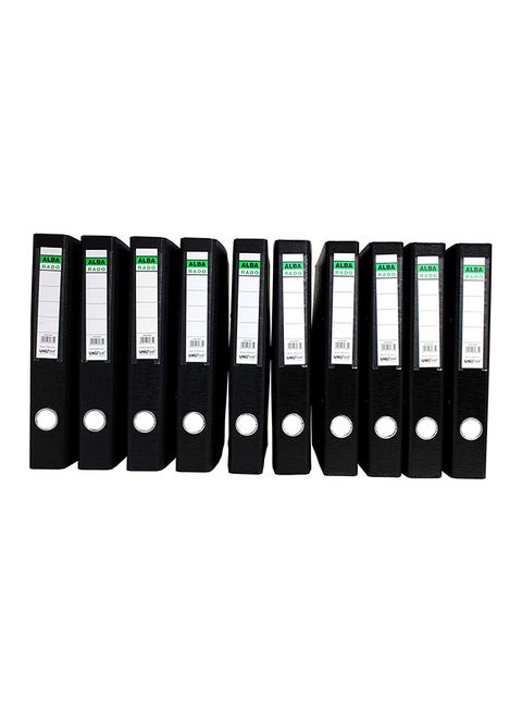 10-Piece Box File Folder Set, A4 size Black