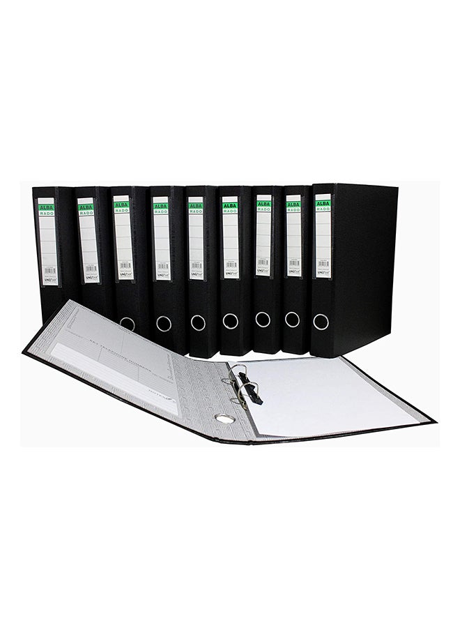 ألبا رادو طقم مجلد للملفات بنمط صندوق مقاس A4 من 10 قطع أسود - Image 2