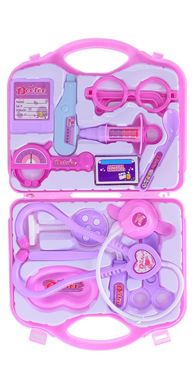 سيثيريا مجموعة ألعاب أدوات الإسعافات الأولية من دكتور برينتند، لون وردي، مجموعة ألعاب محمولة لعمر 4 سنوات فما فوق 10x10x5سم - Image 1