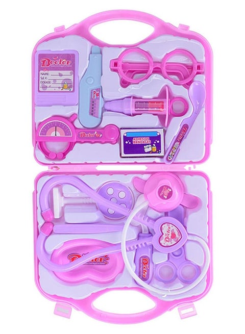 First Aid Kit Doctor Prentend Play Toy Set Pink Color Portable 4+ Years Age Groups 10x10x5cm