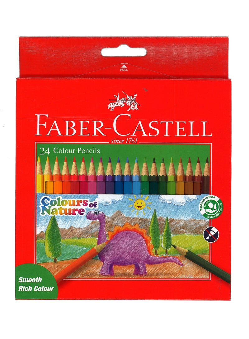 FABER-CASTELL Pack Of 24 Colour Pencil Set Multicolour  - Image 1