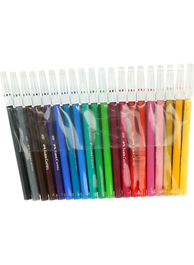 FABER-CASTELL - Faber-Castell 20 Fibre -Tip Color Marker 155120 Multicolour - Image 1