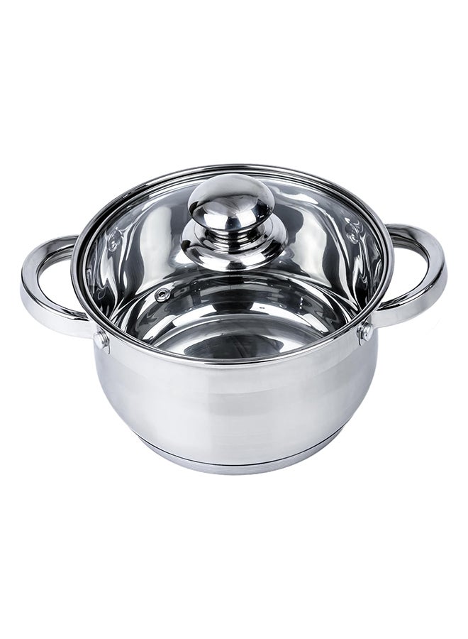Wilson - 12-Piece Stainless Steel Durable Material Induction Compatible Base Cookware Set Includes 1xCasserole(22x11 cm),1xCasserole(24x12.5 cm),1xCasserole(26x12.8 cm),1xCasserole(18x9.5 cm) 1xSaucepan(33x8 cm),1xFry Pan(24x6 cm),6xLid Stainless Steel - Image 1