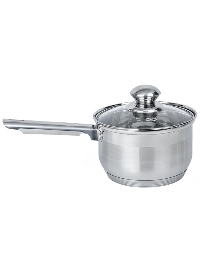Wilson - 12-Piece Stainless Steel Durable Material Induction Compatible Base Cookware Set Includes 1xCasserole(22x11 cm),1xCasserole(24x12.5 cm),1xCasserole(26x12.8 cm),1xCasserole(18x9.5 cm) 1xSaucepan(33x8 cm),1xFry Pan(24x6 cm),6xLid Stainless Steel - Image 1