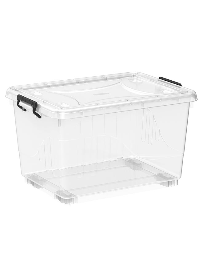 كوزموبلاست صندوق تخزين بلاستيك مع عجلات شفاف 33.0لترات - Image 5