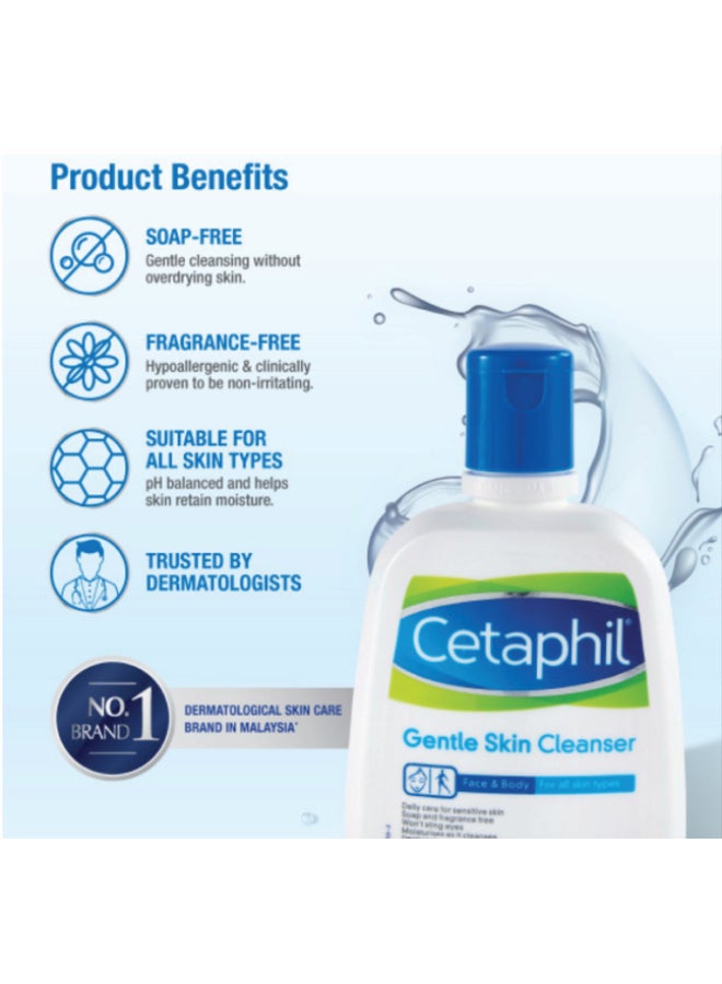 Cetaphil - Gentle Skin Cleanser With Mild, Non Irritating Formula For All Skin Types Face Wash 200ml - Image 1