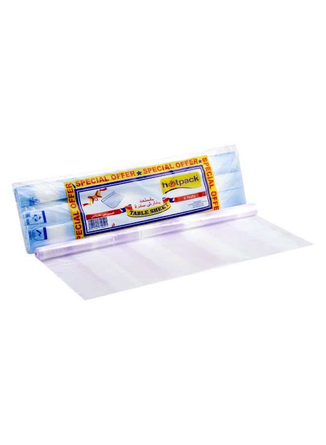 Hotpack - 6 Roll Disposable Table Sheet Set Assorted Colours Multicolour - Image 1