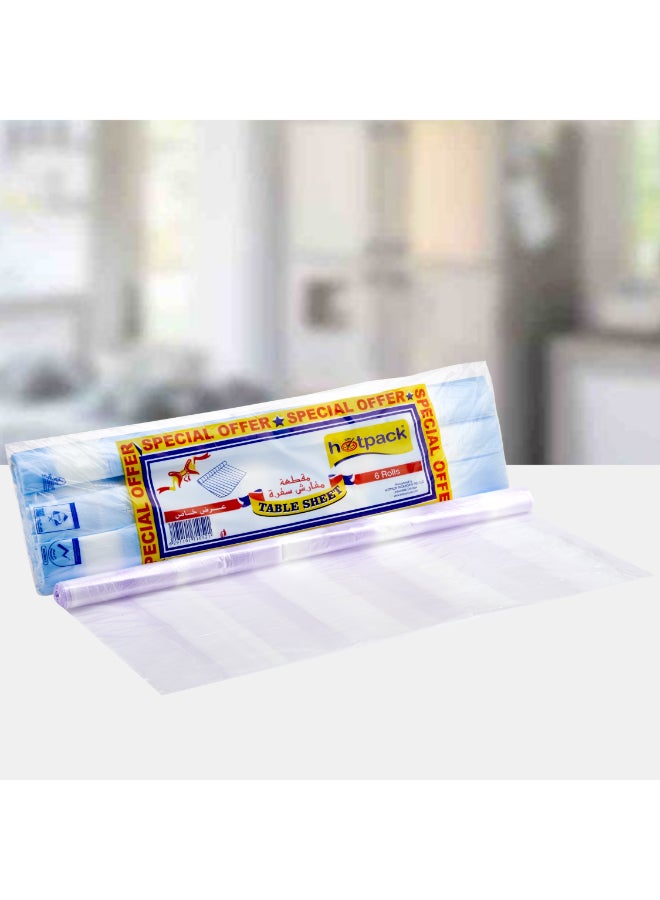 Hotpack - 6 Roll Disposable Table Sheet Set Assorted Colours Multicolour - Image 1