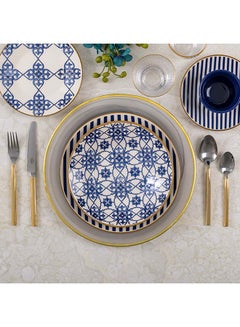 Oxford 20-Piece Porcelain Dinner Set Blue/White  - Image 3