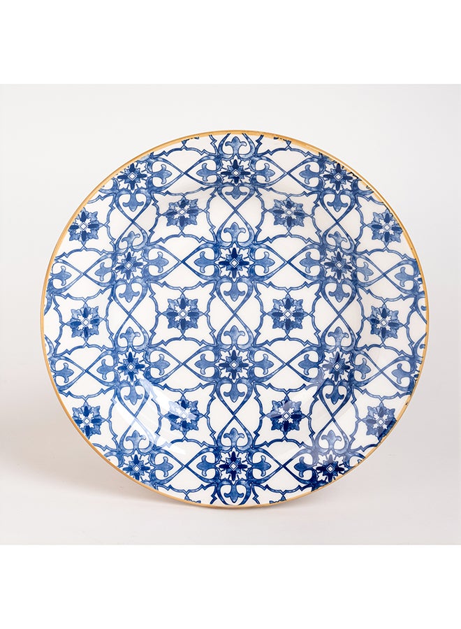 Oxford - 20-Piece Porcelain Dinner Set Blue/White - Image 1