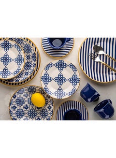 Oxford 20-Piece Porcelain Dinner Set Blue/White  - Image 5
