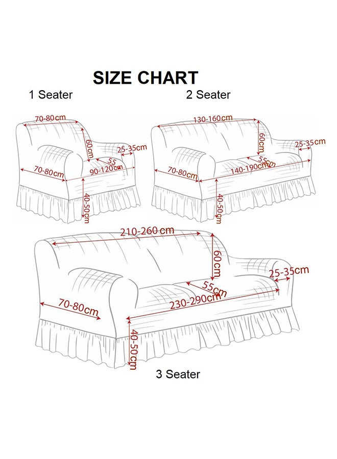 Fabienne 7 Seater (3+2+1+1) Super Stretchable Anti-Wrinkle Slip Resistant Sofa Cover Set Camel Beige Camel 220x100x100cm  - Image 2