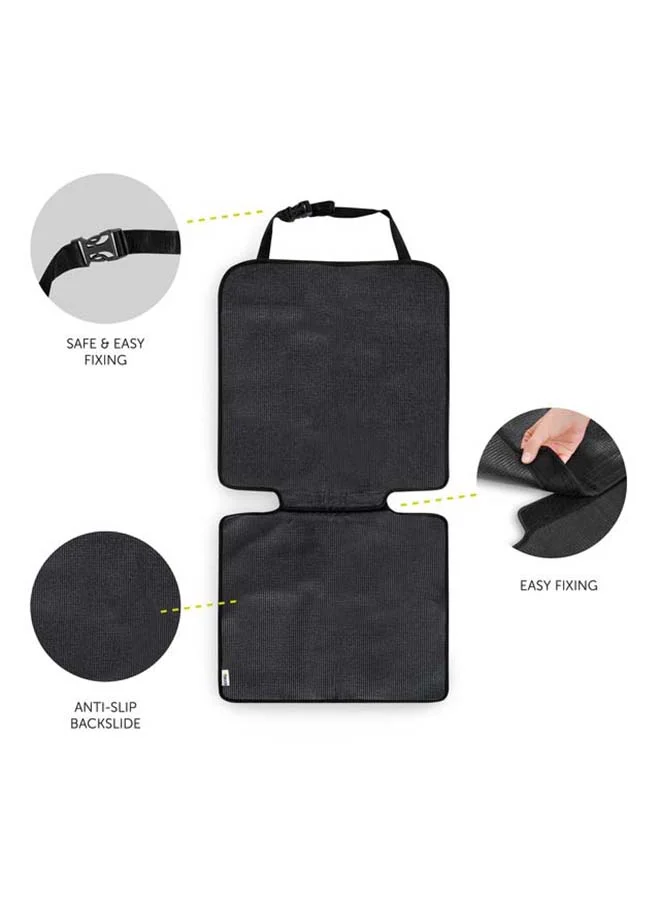 hauck Sit On Me Deluxe Car Seat Protector For Child Seats Compatible With Isofix, Rear - Facing Car Seats And Infant Carriers, Car Seat Organizer, 47 X 121 Cm - Black