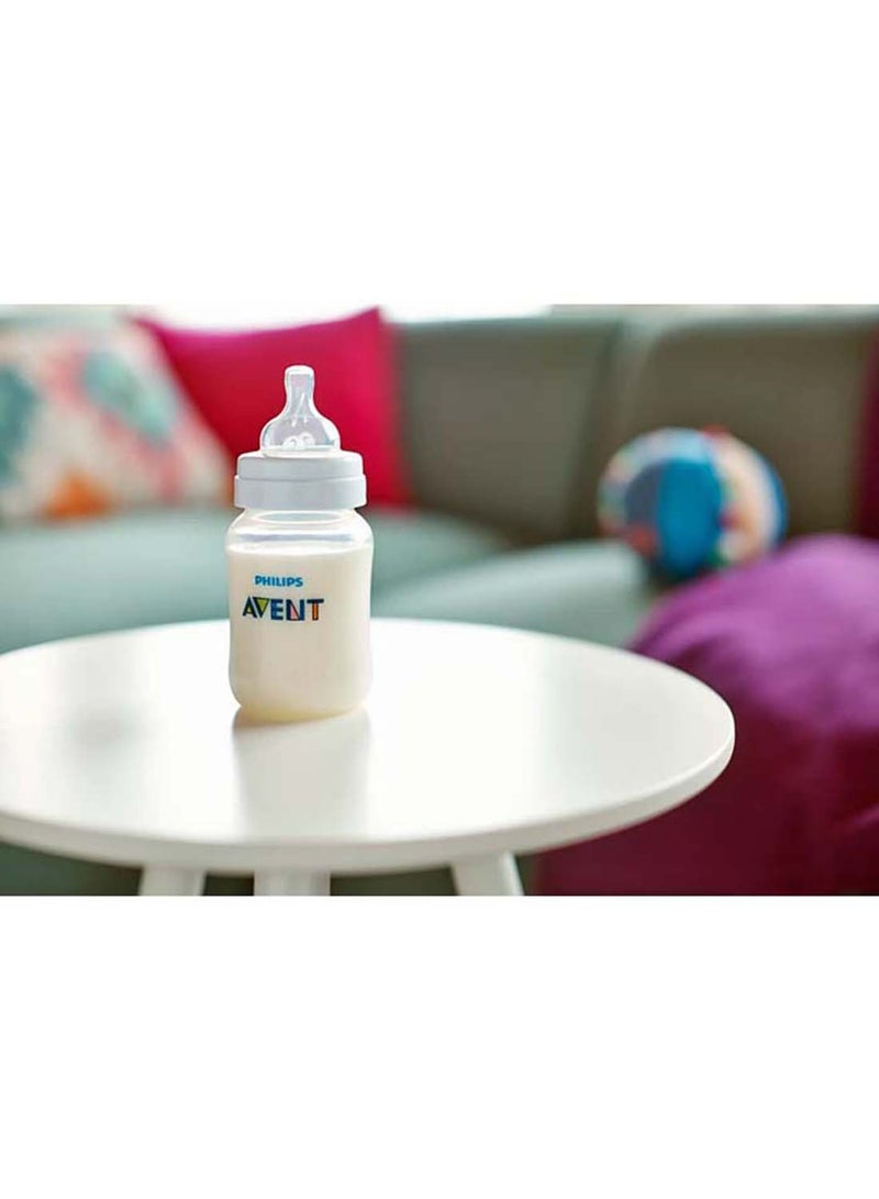 PHILIPS AVENT - Set Of 2 Fast Flow Anti Colic Classic Plus Teats 4 Hole For 6 Months + Baby - Clear, Scf634, 27 - Image 1