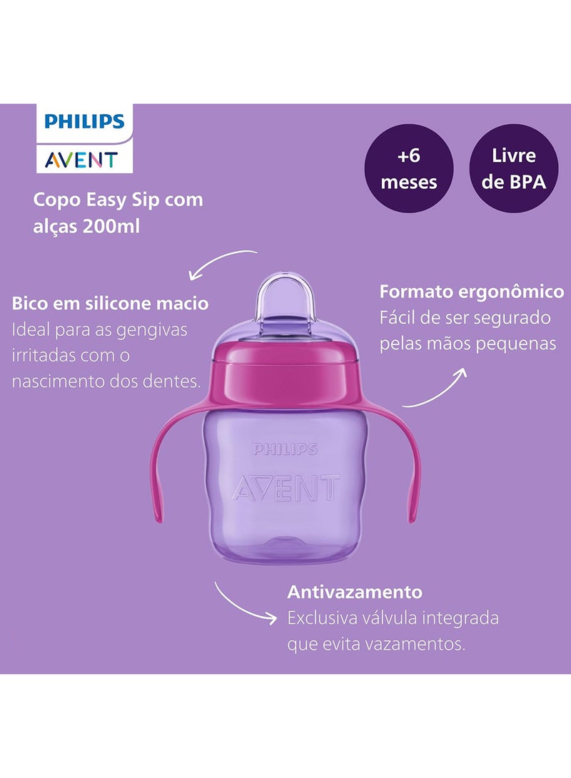 Classic Baby Training Soft Silicone Sippy Cup 6M+, 200 Ml - Purple And Pink - pnsku/N16322563A/45/_/1724241904/2b8c4d04-fd59-4835-b7b5-bb86de49d569