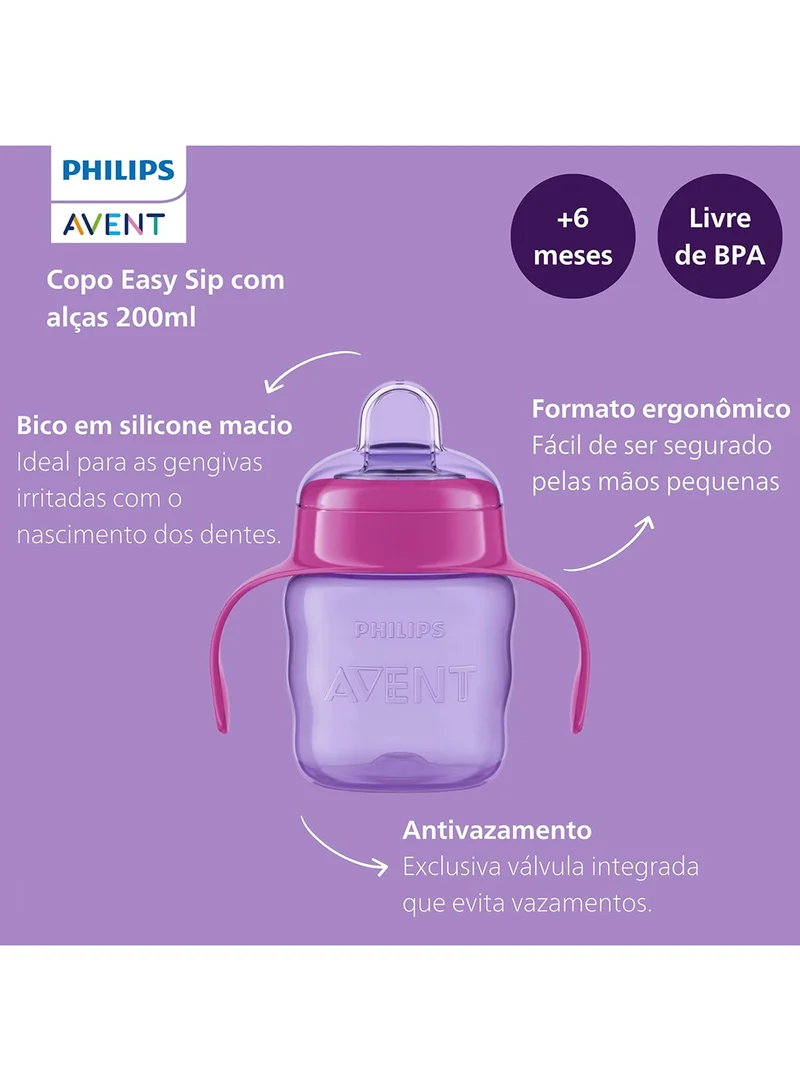 Philips Avent Classic Spout Cup 7Oz Single For Girls | No.1 Brand Recommended By Moms Worldwide