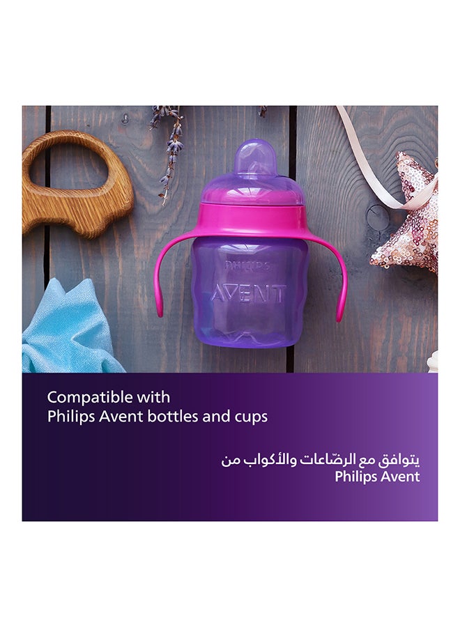 كوب للأطفال كلاسيك من السيليكون من عمر 6 أشهر فما فوق، سعة 200 مل - لون بنفسجي/وردي - Image 5