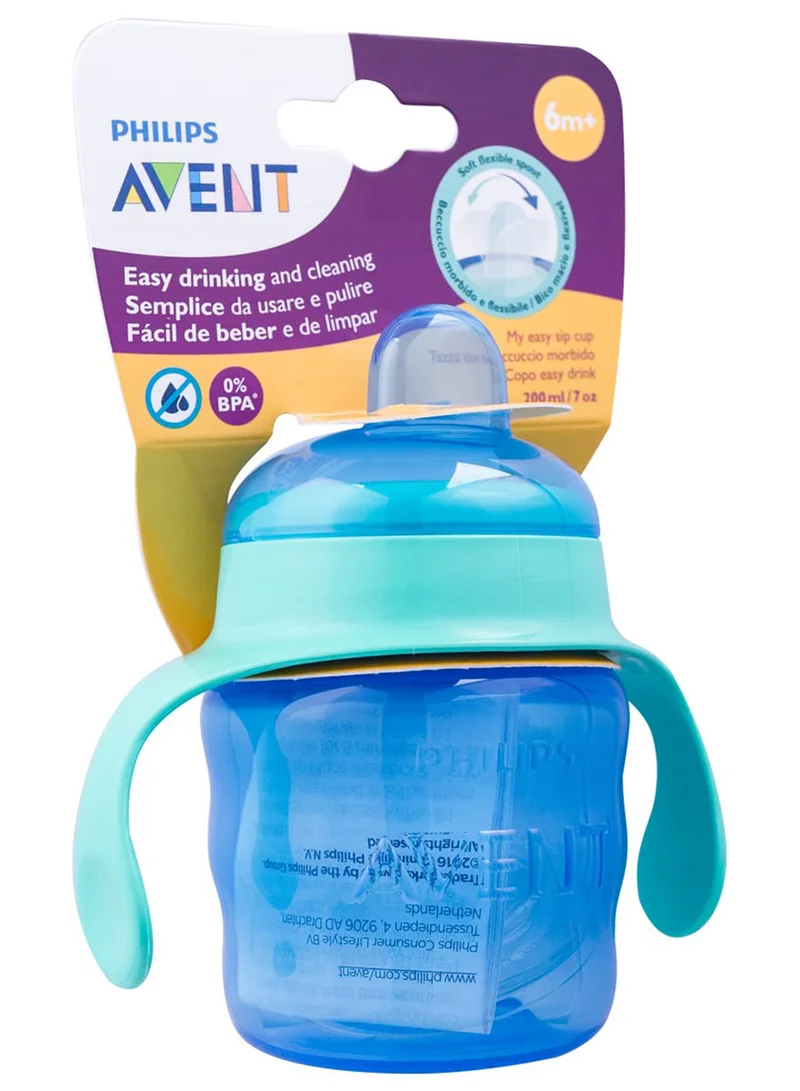 PHILIPS AVENT Classic Soft Silicone Spout Cup, 6M Plus, 200 Ml - Blue And Green