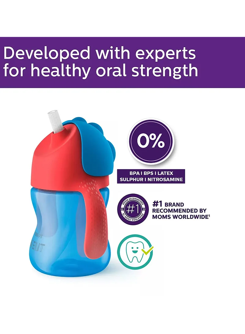 Philips Avent Straw Cup 7Oz Single Mixed Boy | No.1 Brand Recommended By Moms Worldwide
