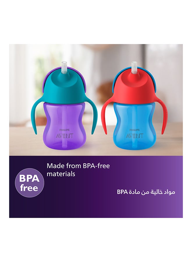 كوب شرب بماصة قابلة للثني خالٍ من مادة BPA وبتصميم يعزز من تطور الفم بشكل صحي، متنوع - 200 مل - Image 5