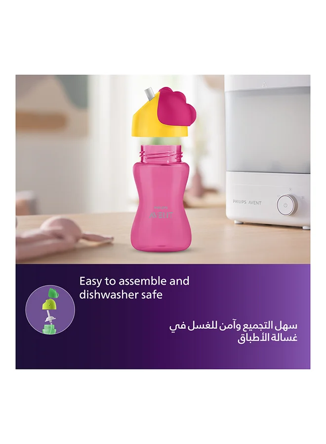 Philips Avent كوب  الأطفال للتدريب على الشرب بماصة لعمر 12 شهرًا فما فوق، 300 مل - ألوان متنوعة