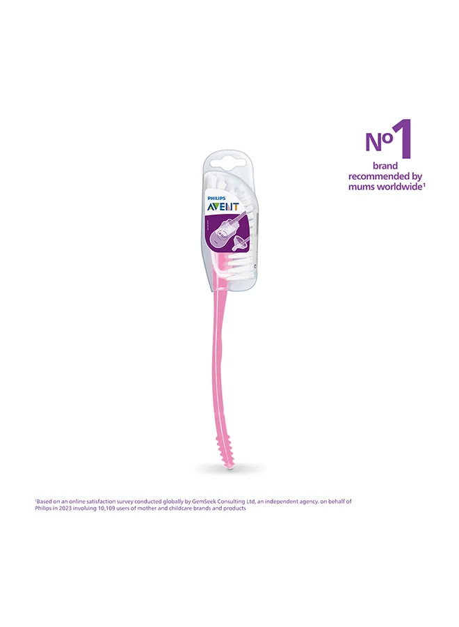 Philips Avent Bottle And Teat Brush Pink | No.1 Brand Recommended By Moms Worldwide