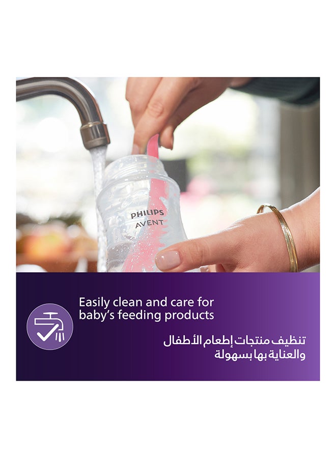 فرشاة تنظيف زجاجة الرضاعة والحلمات - وردي - Image 3