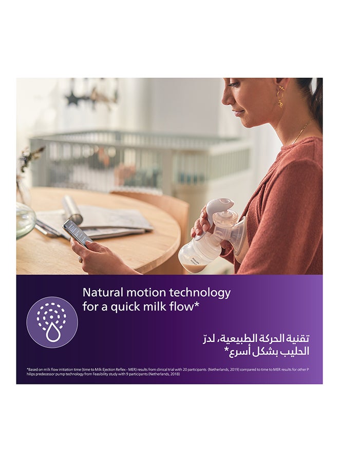 Philips Avent Manual Breast Pump  | No.1 Brand Recommended By Moms Worldwide | Natural Motion Technology For Quicker Milk Flow  - Image 2