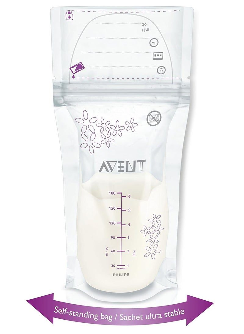 PHILIPS AVENT - Breastmilk Storage Bags 180 Ml , 25 Count - Image 1