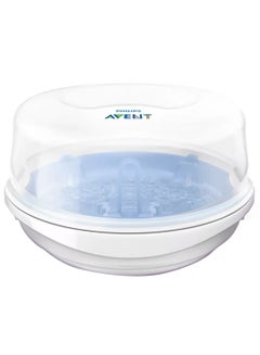 Durable And Fast Microwave Steam Sterilizer With New Compact Design For Little Baby, White - SCF281/03