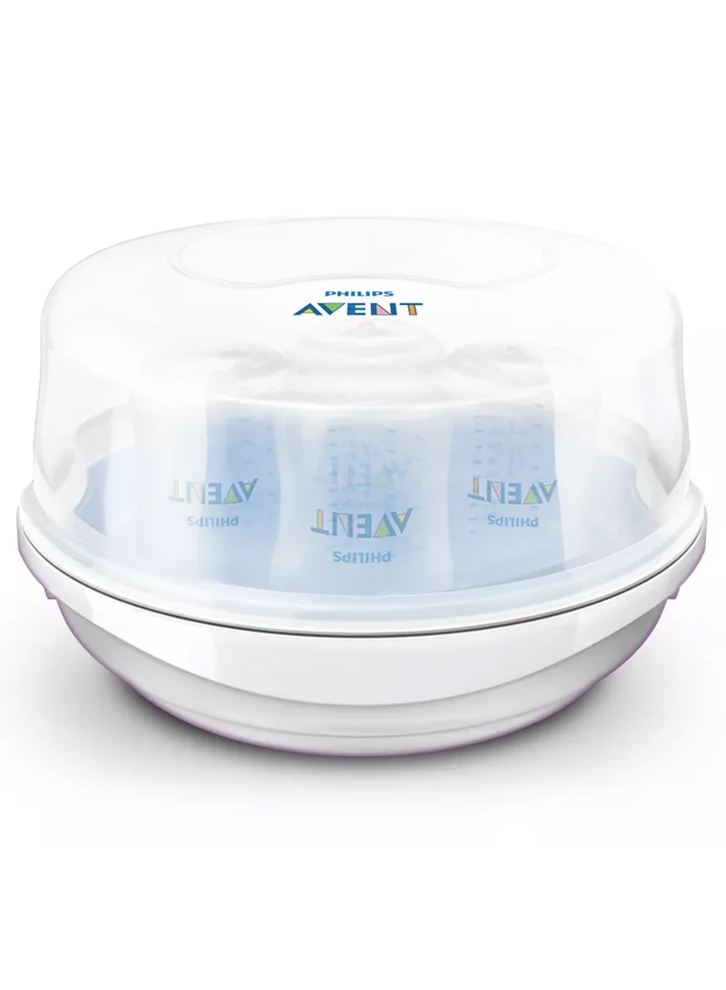 PHILIPS AVENT Durable And Fast Microwave Steam Sterilizer With New Compact Design For Little Baby, White - SCF281/03
