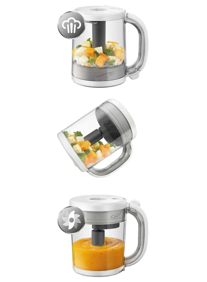 Philips Avent 4-In-1 Healthy Baby Food Steamer And Blender | No.1 Brand Recommended By Moms Worldwide |  Effortless Nutritious Baby Meals