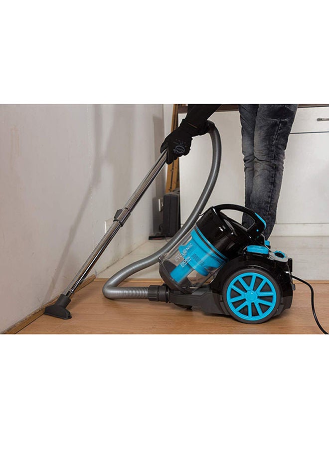 BLACK+DECKER - Multi Cyclone Bagless Corded Vacuum Cleaner, 6-Stage HEPA Filtration, Variable Speed, 289 Air Watts, Auto Cord Rewind, 5m Cable, Washable Filter, 2.5 L 1800 W VM2080-B5 Grey/Black/Blue - Image 1