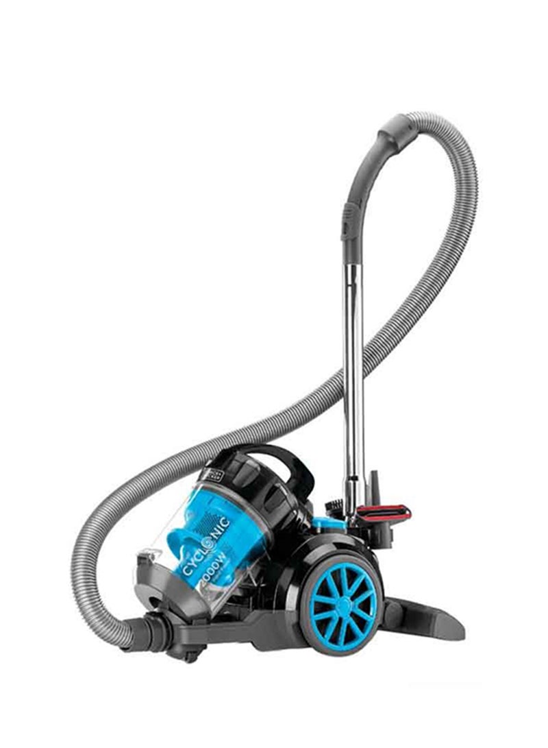 بلاك اند ديكر مكنسة كهربائية 2000 واط، حاوية غبار  2.5 ليتر، نظام فلتر 6 طبقات HEPA،نظام تحكم بقوة الشفط، كابل 5 أمتار، مزودة بفراش، قوية وفعالة، VM2080-B5 2.5 L 2000 W VM2080-B5 رمادي/أسود/أزرق - Image 1