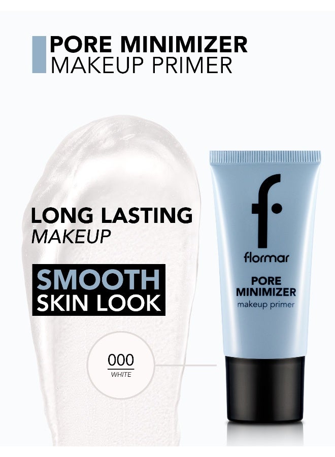 flormar Pore Minimizer Makeup Primer – Pore-Blurring Smoothing Base, Refined Skin Look, Makeup-Gripping Prep 002 White - Image 4