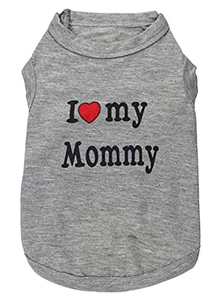 كياوكاي فيست بطبعة عبارة "I Love My Mommy" رمادي Small - Image 1