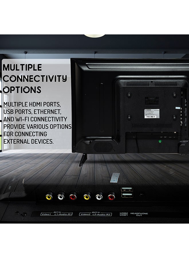 Toshiro 32 Inch HD ready LED TV, Slim LED TV with Remote Control, TRO32LED | HDMI & USB Ports, AV Mode, Head Phone Jack, PC Audio In, VGA | Dynamic Sound, 60Hz, Model Year 2018, 2 Year Warranty - TRO32LED / TRO32LEDT / TRO32LED -FL Black - Image 5