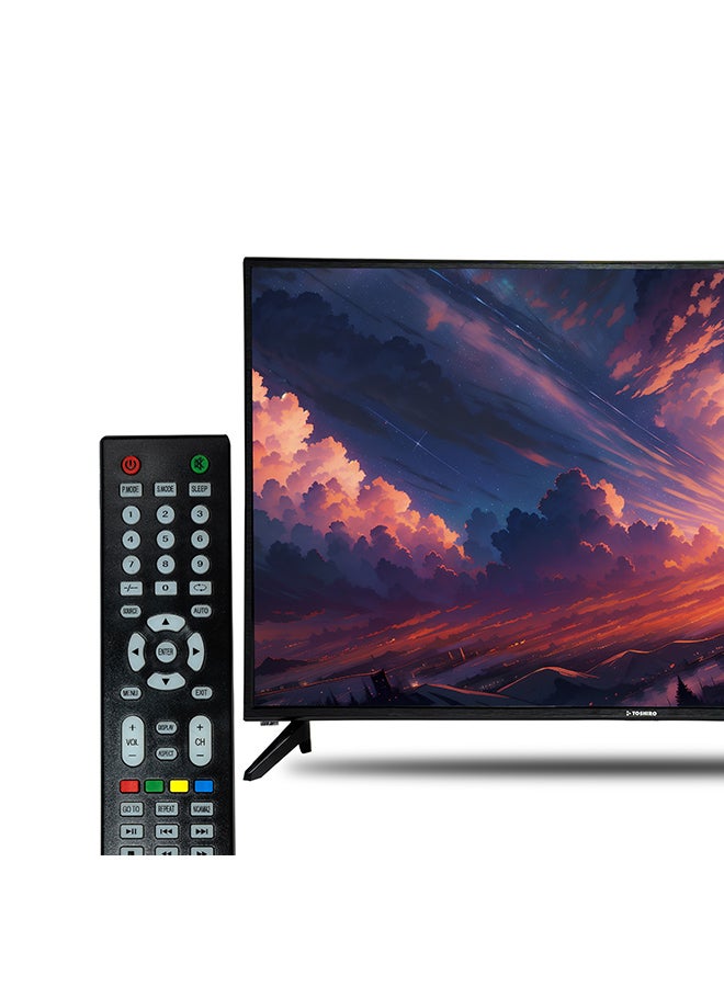 Toshiro - 43-Inch Full HD LED TV With DVBT, 60 HZ Refresh rate,1 Gigabyte, 1080p TOSHIRO 43 LED TV WITH DVBT2 TRO43LEDT / TRO43LED Black - Image 1