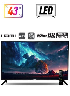 توشيرو تلفزيون LED بدقة Full HD مقاس 43 بوصة مع DVBT، ومعدل تحديث 60 هرتز، و1 جيجابايت، و1080 بكسل TOSHIRO 43 LED TV مع DVBT2 TRO43LEDT / TRO43LED أسود TOSHIRO 43 LED TV WITH DVBT2 TRO43LEDT / TRO43LED أسود  - Image 1