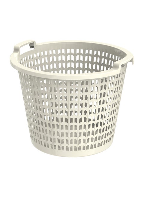 Laundry Basket Wide- Offwhite 48x36cm